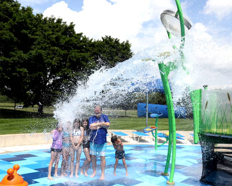 Patrons stay cool at the St. Charles Park District’s Otter Cove Aquatic Park on Tuesday, June 24, 2025 in St. Charles.