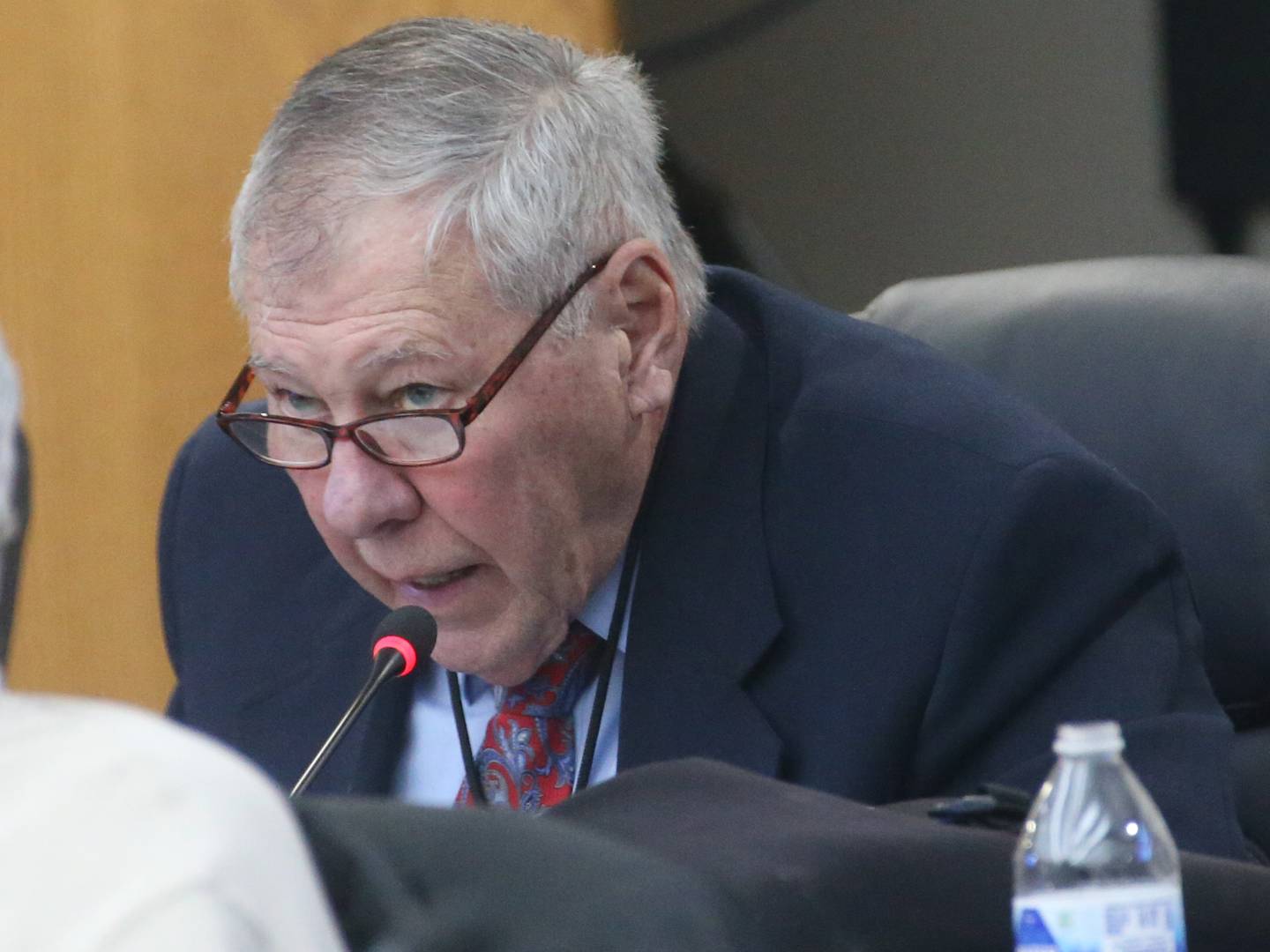 La Salle County Board member Doug Trager comments on a resolution to declare La Salle County as a Non-Sanctuary County for the current flow of asylum seekers (immigrants) caused by the current border enforcement policies on Thursday, Jan. 11, 2023 at the La Salle County Government Complex in Ottawa.