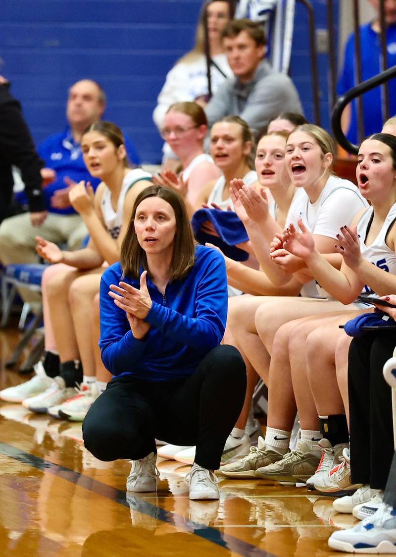 Princeton  coach Tiffany Gonigam became the all-time winningest coach for the PHS girls with Monday's 54-17 win over Henry-Senachwine.