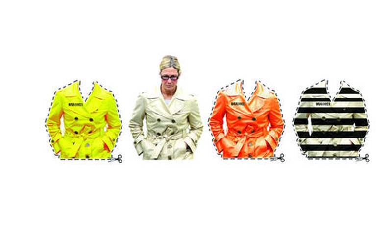 Illustration shows Rita Crundwell and prison jumpsuits.