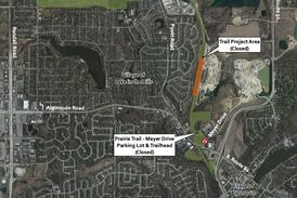 Part of Prairie Trail closed in Algonquin through May