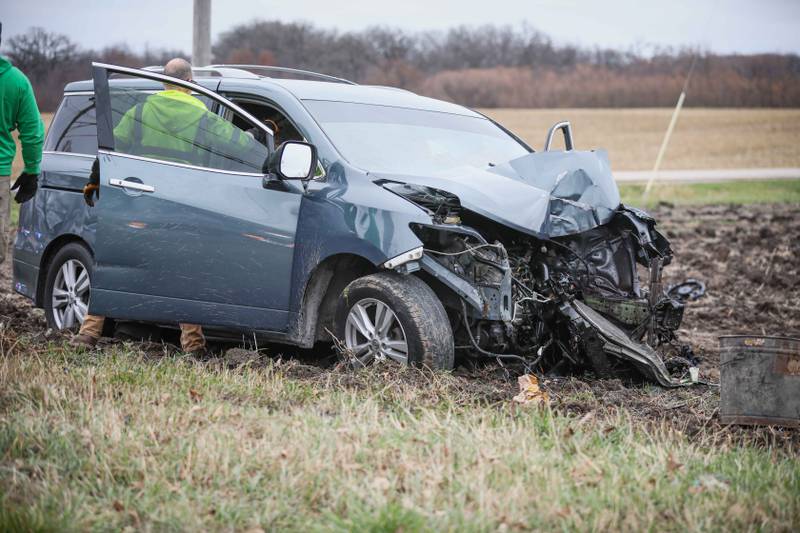 A man was airlifted after a crash Saturday, Nov. 23, 2024, near Harvard.