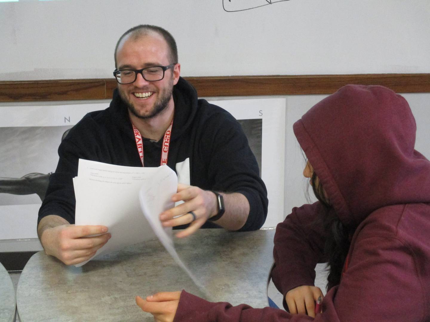 Yorkville High School mathematics teacher enjoys engaging with his students. (Mark Foster -- mfoster@shawmedia.com)