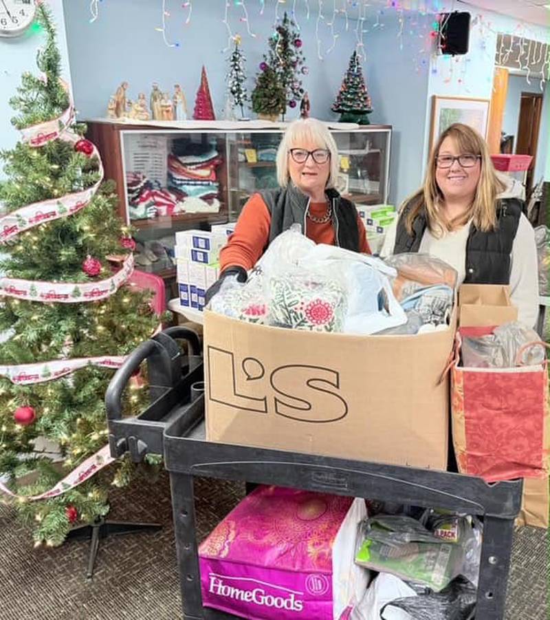Celia Kernan, community educator with the Bureau County Senior Center, and Tammy Lange, executive director of the Princeton Park District, which oversees the Bureau County Metro Center, pose for a photo.