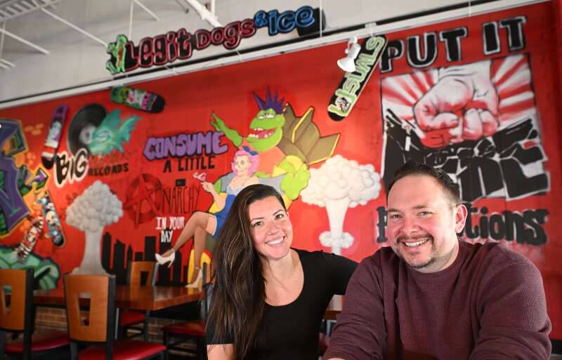 Husband and wife Matthew Habib and Jennifer Polit opened Legit Dogs & Ice in a strip mall at 322 Randall Road in South Elgin.