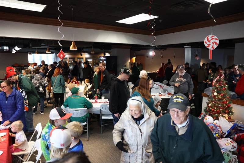 Hundreds of fans attend the Joliet Slammers annual Holiday Open House on Saturday, December 2nd at Duly Health and Care Field in Joliet.