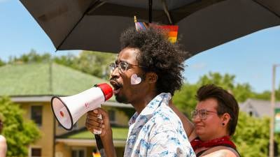 Photos: Dozens rally for transgender rights, solidarity in DeKalb