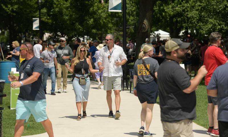 Despite the high temperatures the Wheaton Brew and Seltzer Fest drew a large crowd at Memorial Park on Saturday, August 6, 2022.