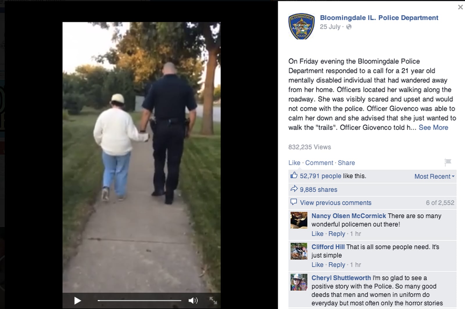 Bloomingdale cop lends a helping hand, video goes viral Shaw Local
