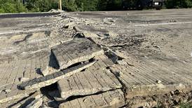 Photos: Road buckles again on state highway in Ogle County
