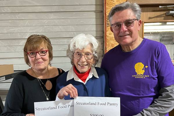Hardscrabble Lions Club donates raffle winnings to food pantry