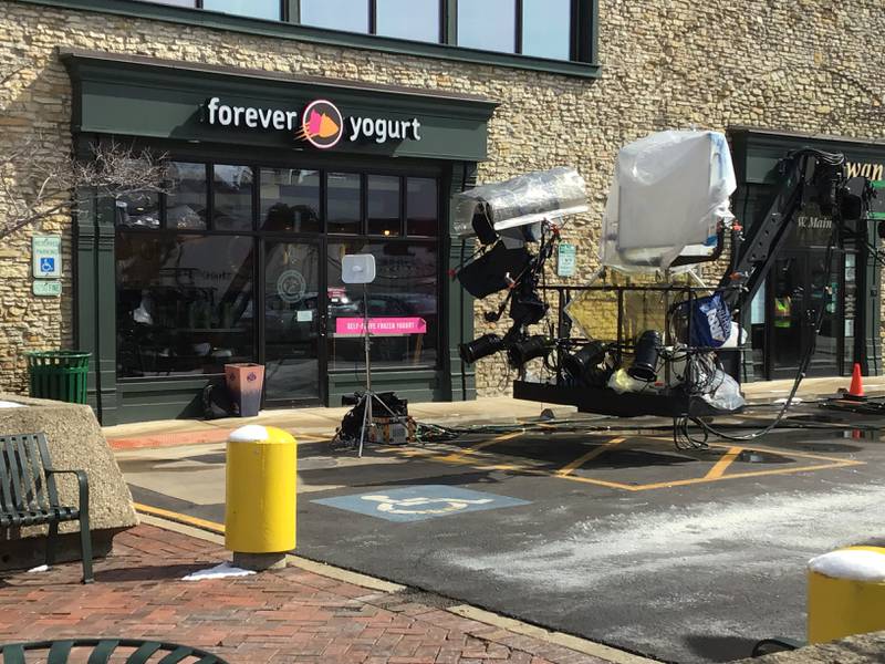 Filming is set to continue through Sunday on award winning director David Fincher’s upcoming Netflix noir thriller “The Killer.” With movie lights set up in front of Forever Yogurt, the store is in the middle of the action.