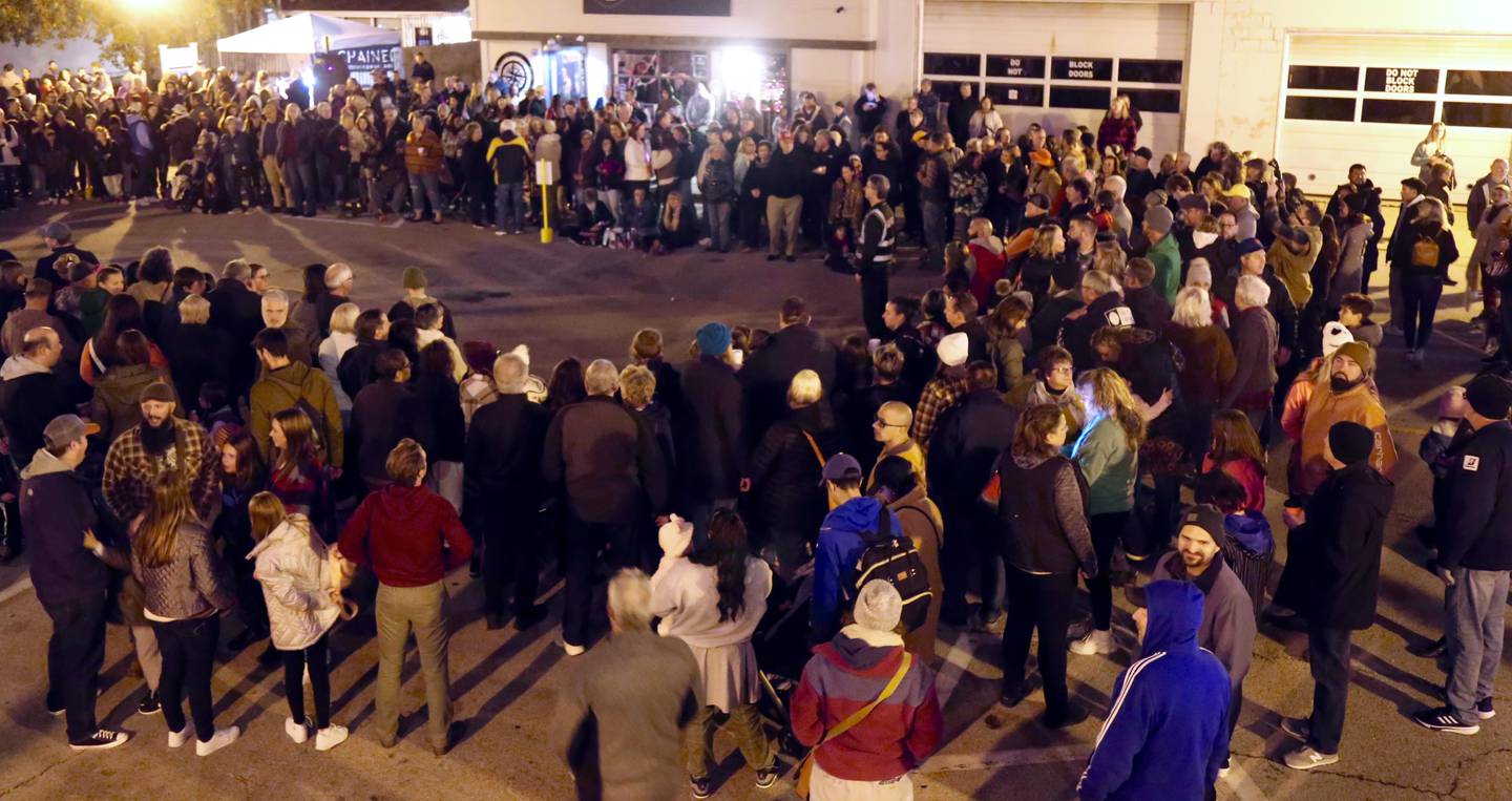 Zombies from Vargo’s Dance perform their “Thriller on 38” on Friday, Oct. 20, 2023 in Geneva.