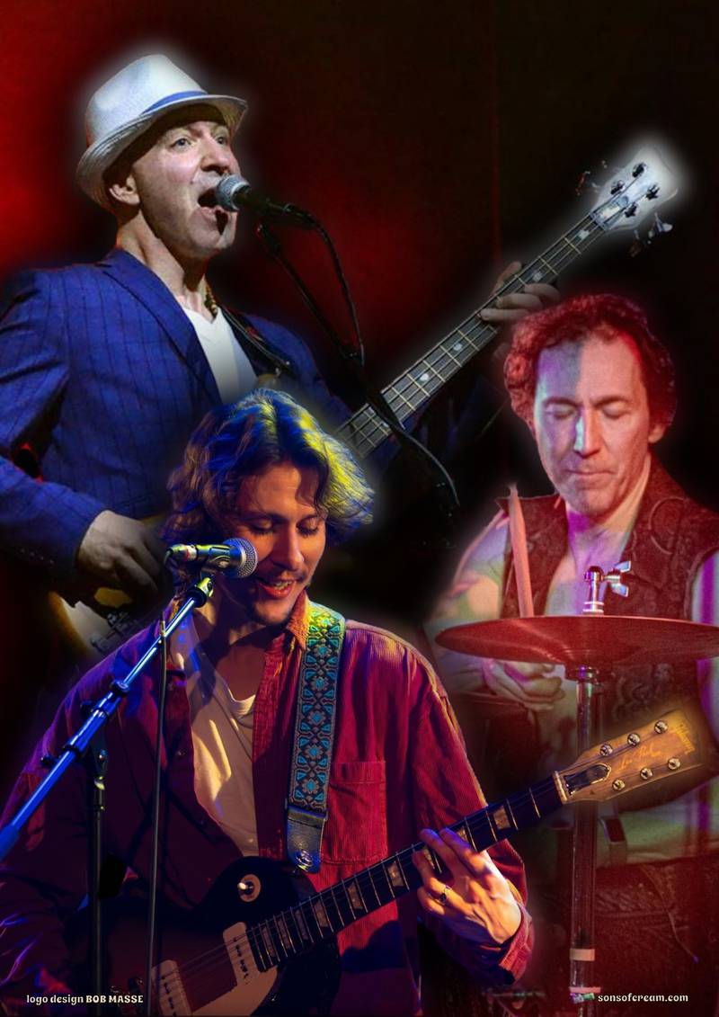 Sons of Cream, the U.K. band whose music is a celebration of the legendary Cream’s classic music, will perform Friday, Feb. 21 at the Arcada Theatre in St. Charles.