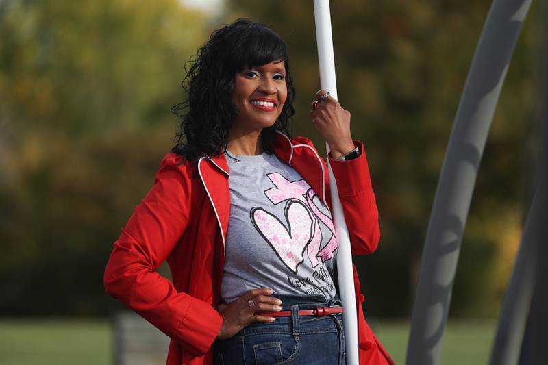 Tinley Park resident Ericka Glorious Moore is seen on Thursday, Oct. 7, 2022, in Tinley Park. Moore, a breast cancer survivor, will share her story at Silver Cross' Positively Pink: Breast Cancer Awareness Forum on Oct. 19.