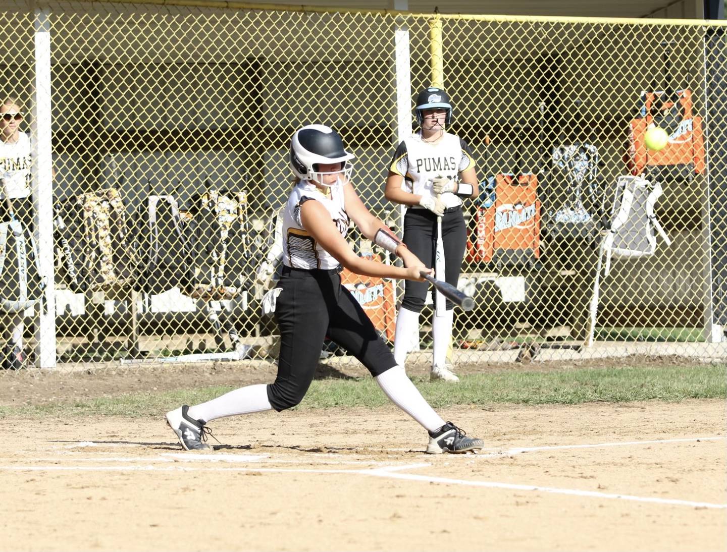 PCJH's Myah Richardson belts a first-inning solo home run in the regional championship game on Tuesday, Sept. 12 in McNabb.