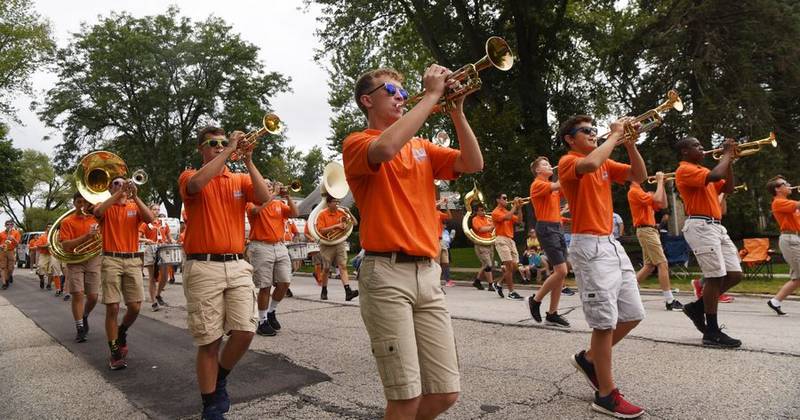 The Buffalo Grove High School Marching Band plays during a previous Buffalo Grove Days parade. Joe Lewnard | Daily Herald Staff Photographer