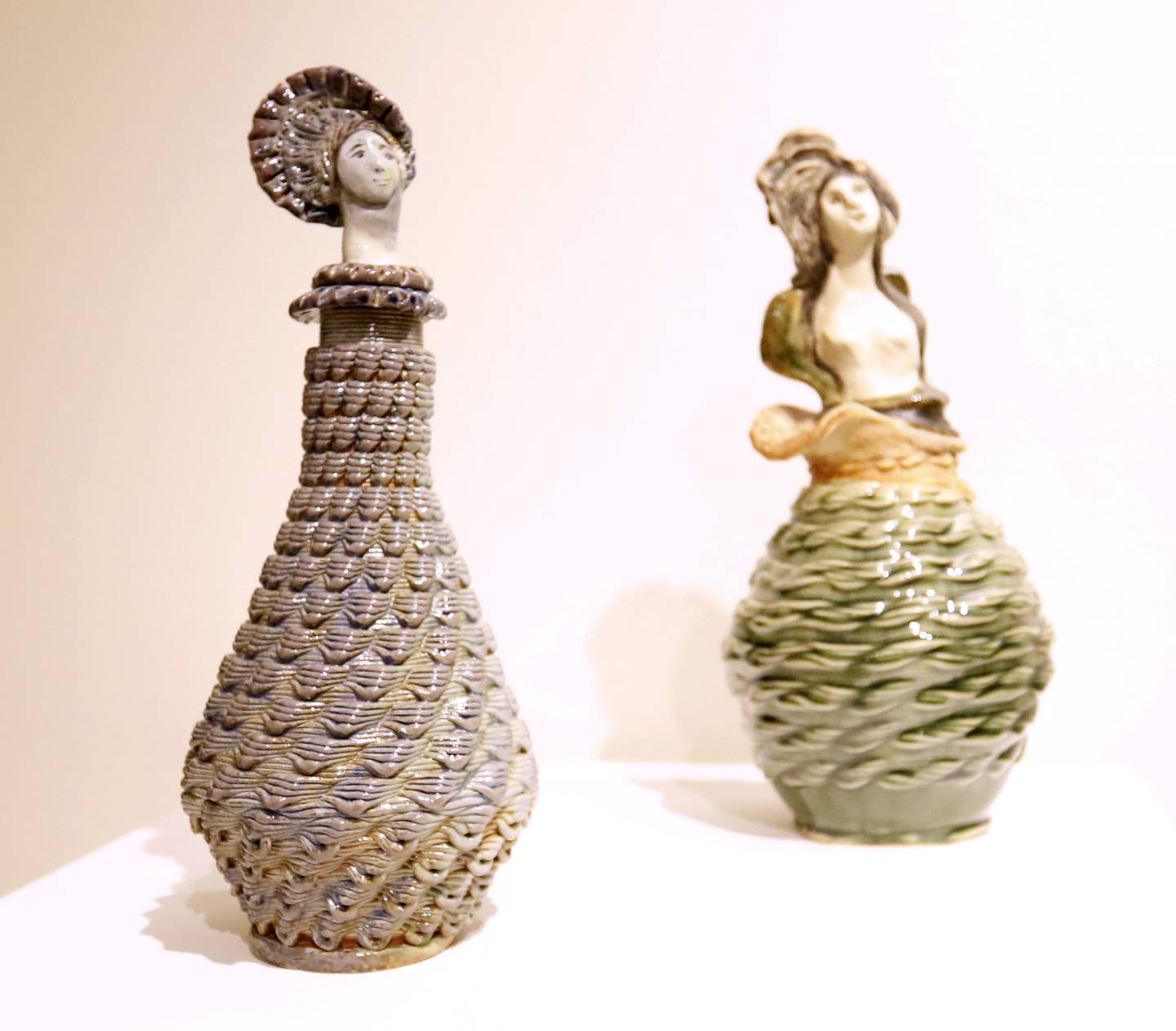 Ceramic activist art created by McHenry County College student Elaine Kadakia, 83, is being exhibited at the gallery at the college through Monday, Sept. 19, 2022.
