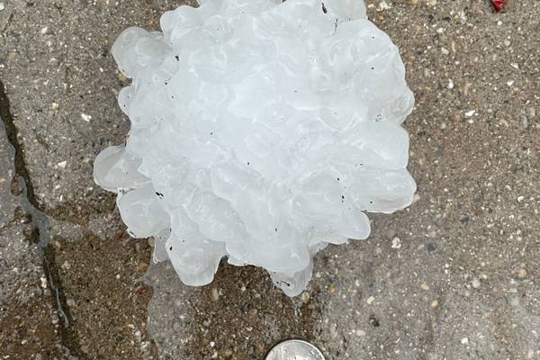 NWS: Supercell that hit Kankakee may have produced record-sized 6-inch hailstone