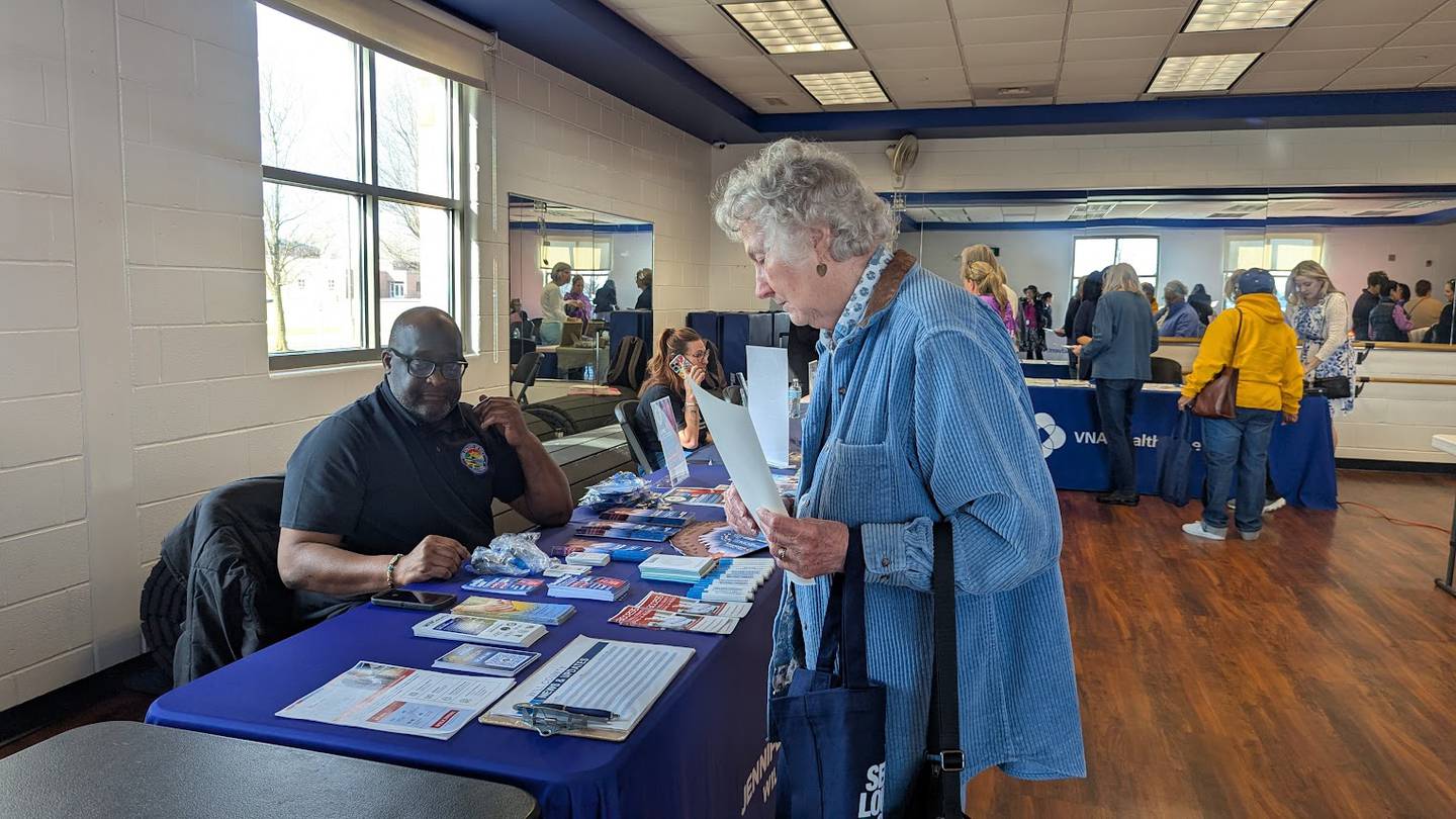 Will County Community Engagement Coordinator Garland Mays showcases some of the health resources the county offers at State Sen. Meg Loughran Cappel’s Women’s Health Care Expo on Saturday, March 21, 2026, at the C.W. Avery Family YMCA in Plainfield.