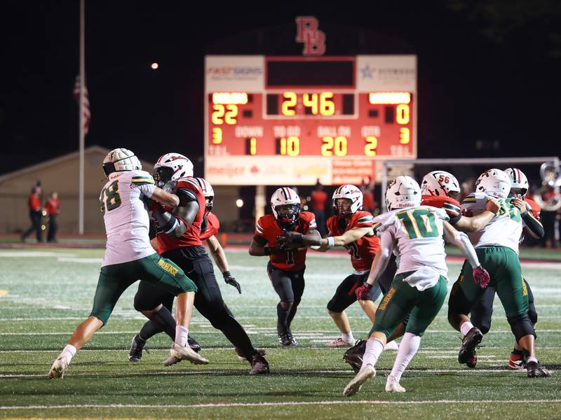 Ellis Johnson’s trio of touchdowns sparks Bradley-Bourbonnais over Waubonsie Valley