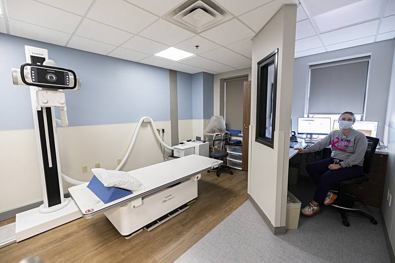 X-ray technician Brooke Scholl talks about the new service offered at the CGH Ready Care Clinic Monday, Nov. 6, 2023. The clinic has expanded hours and services in order to alleviate the stress on the emergency room.