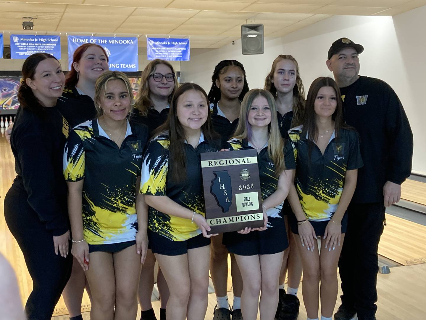 The Joliet West girls bowling team.