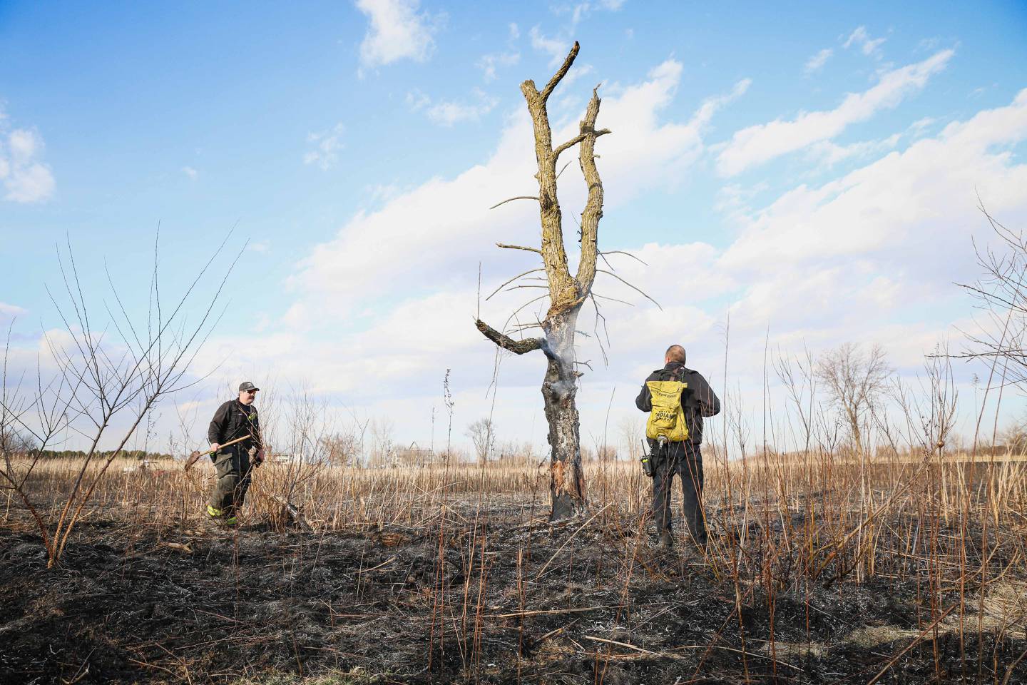 The Harvard Fire Protection District responded to a brush fire on Wednesday, March 26, 2025 at the 4700 block of Alden Road near Woodstock.