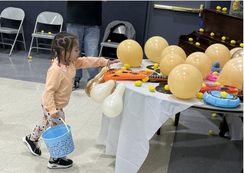 Mendota residents participate in the Mendota Area Chamber of Commerce Easter Hop at Zion United Methodist Church on Saturday, March 28, 2026.