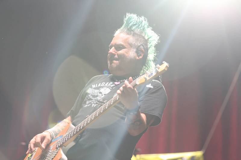 Fat Mike of NOFX performs at Riot Fest on Friday, Sept. 20, 2024 in Chicago.