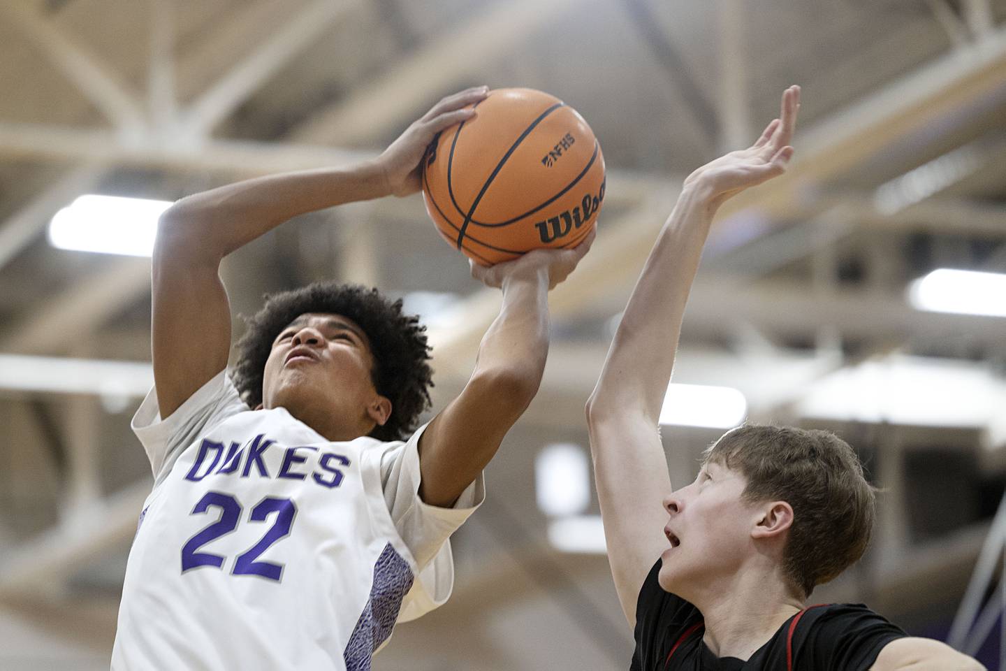 Dixon’s Xavion Jones puts up a shot against Stillman Valley Friday, Jan. 9, 2026.