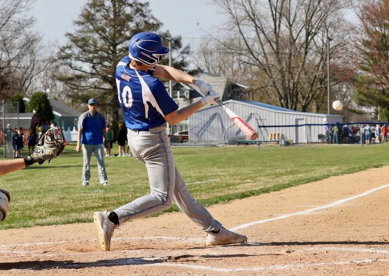 Princeton's Danny Cihocki takes his cuts against Kewanee Tuesday at Prather Field.