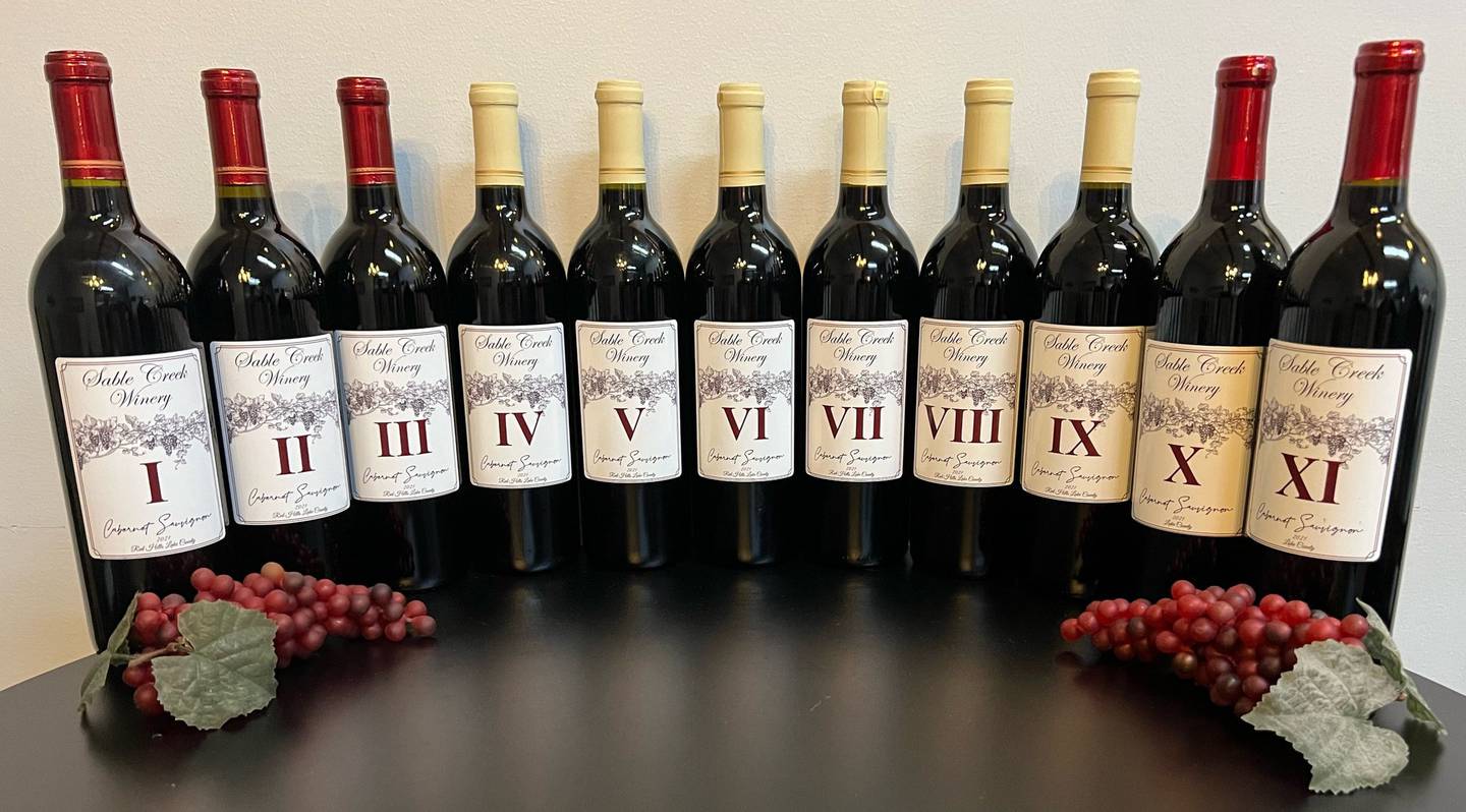 Sable Creek offers 11 varieties of Cab Savs in their tasting room. Photo provided by Heritage Corridor Destinations
