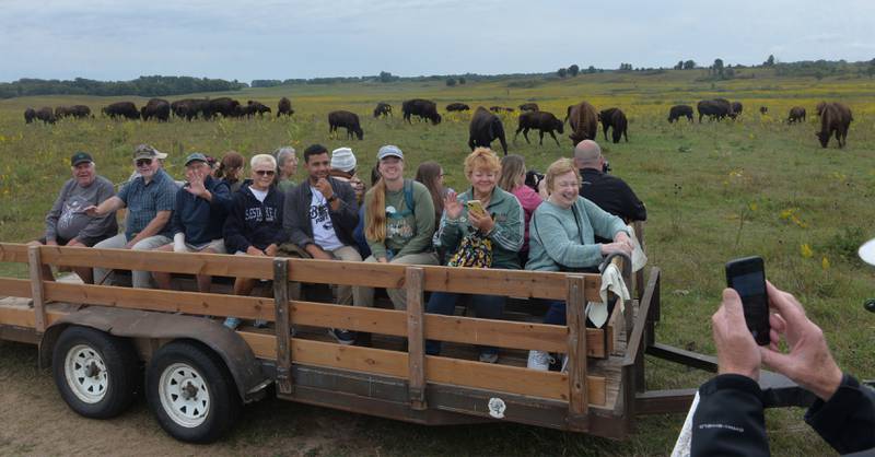 Bison tours were offered during the Nachusa Grassland's Autumn on the Prairie on Saturday, Sept. 16, 2023.