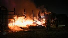 Photos: Fire north of Prairie Grove leaves barn 'complete loss'