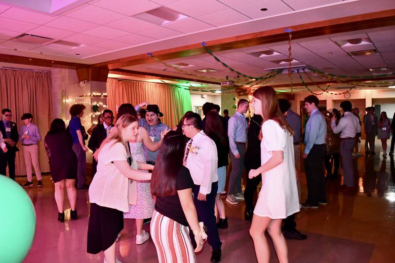 Guests and hosts dance the night away during the 7th FISH Prom for Teens with Disabilities on Saturday, March 8, 2025 at Nazareth Academy in La Grange Park.