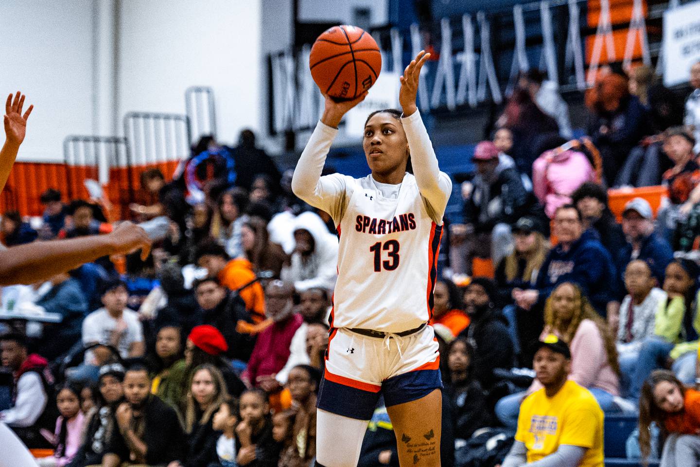 Romeoville's Jadea Johnson puts up a shot during a game against Joliet Central Friday Feb. 3, 2023 at Romeoville  High School