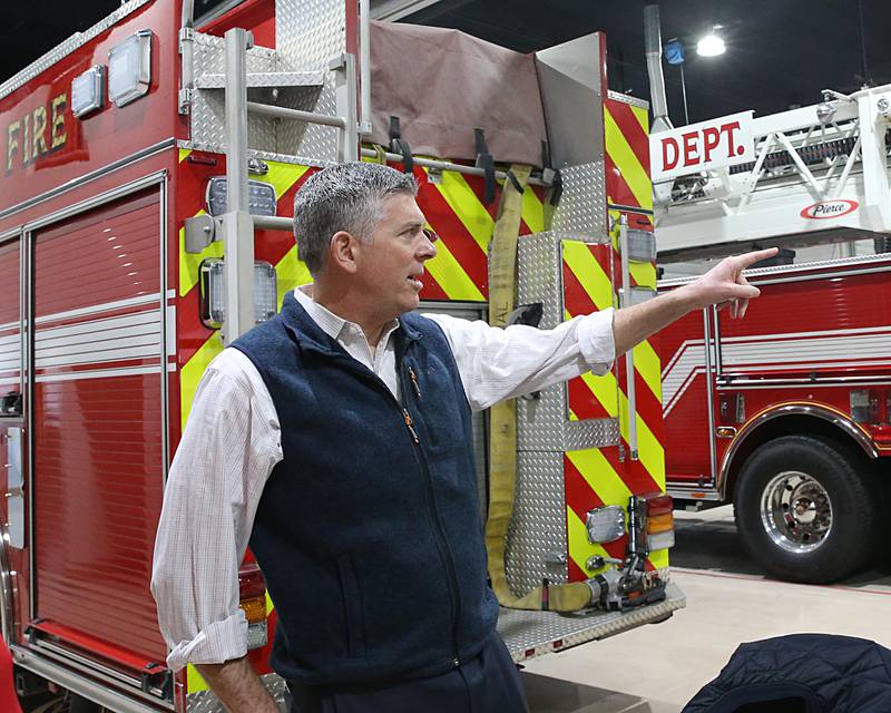 U.S. Rep. Darin LaHood (R-Illinois)  tours the Streator Fire Department on Tuesday, Feb. 14, 2023 in Streator.