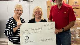 Rock Falls Rotary, District 6420 donate to Sauk Valley Foodbank