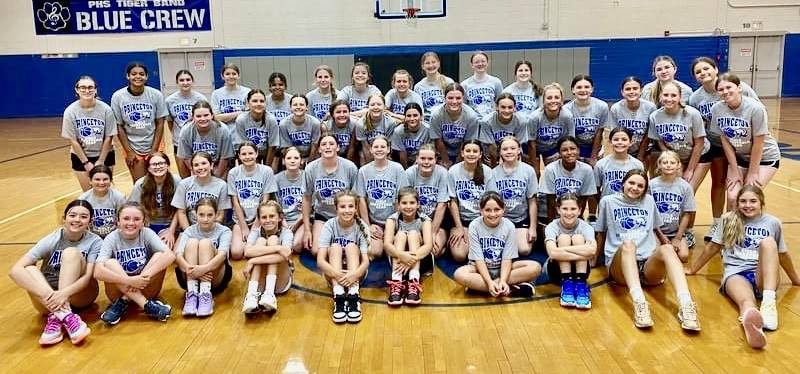 The junior high division of the Princeton High School Girls Basketball Camp drew 33 campers.