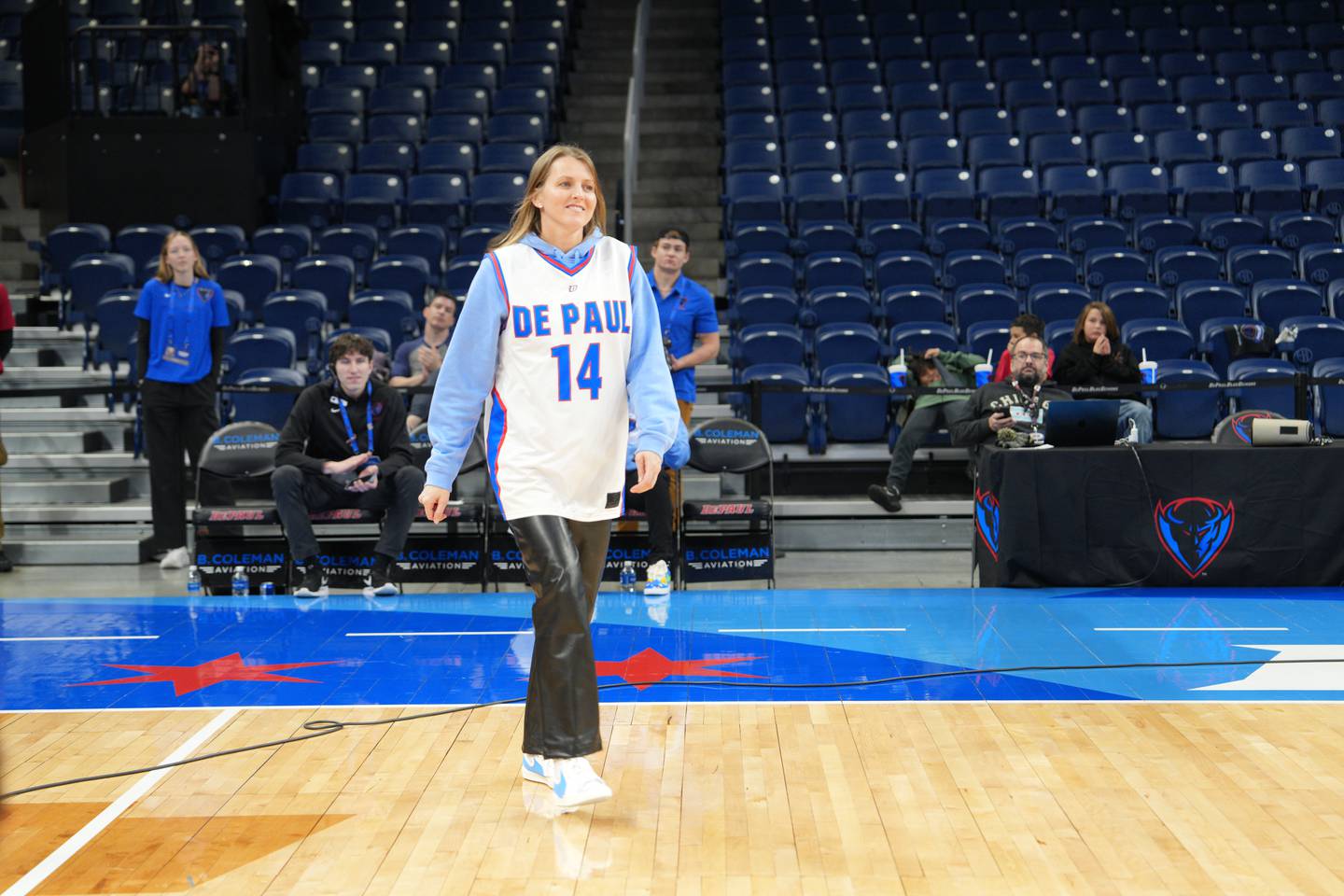 Allie Quigley was honored at halftime of the women's basketball game between DePaul and Providence on Sunday, January 12, 2025.