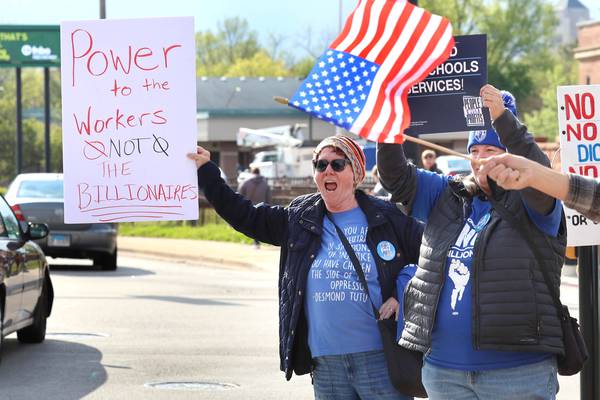 Photos: May Day rally held in DeKalb to advocate for workers rights amid rising costs