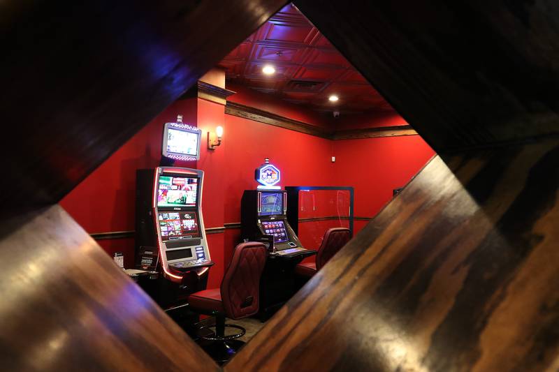 Video gaming machines are seen at Lucky Penny's on Thursday, Jan. 21, 2021 in Cary.  Gambling machines such as these are back up and running again after being shut down due to COVID-19 mitigations.