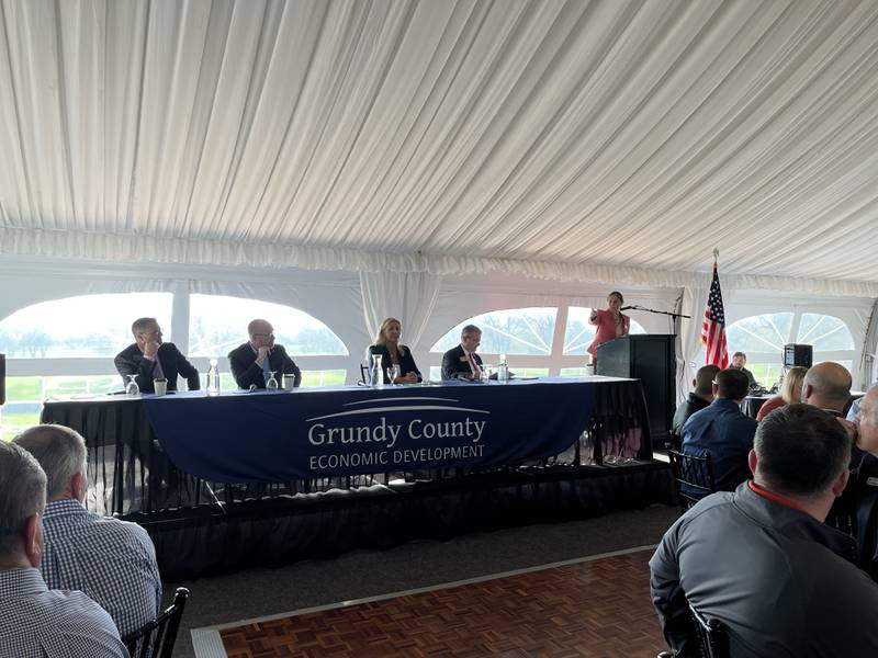Nancy E. Norton, GEDC President & CEO, speaking at  the event.