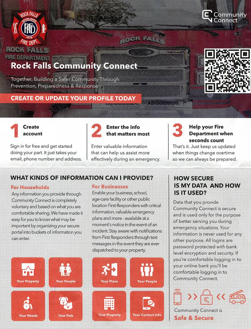 Rock Falls residents are encouraged to register their information with the fire department. The info could be used to save valuable time in case of emergency.