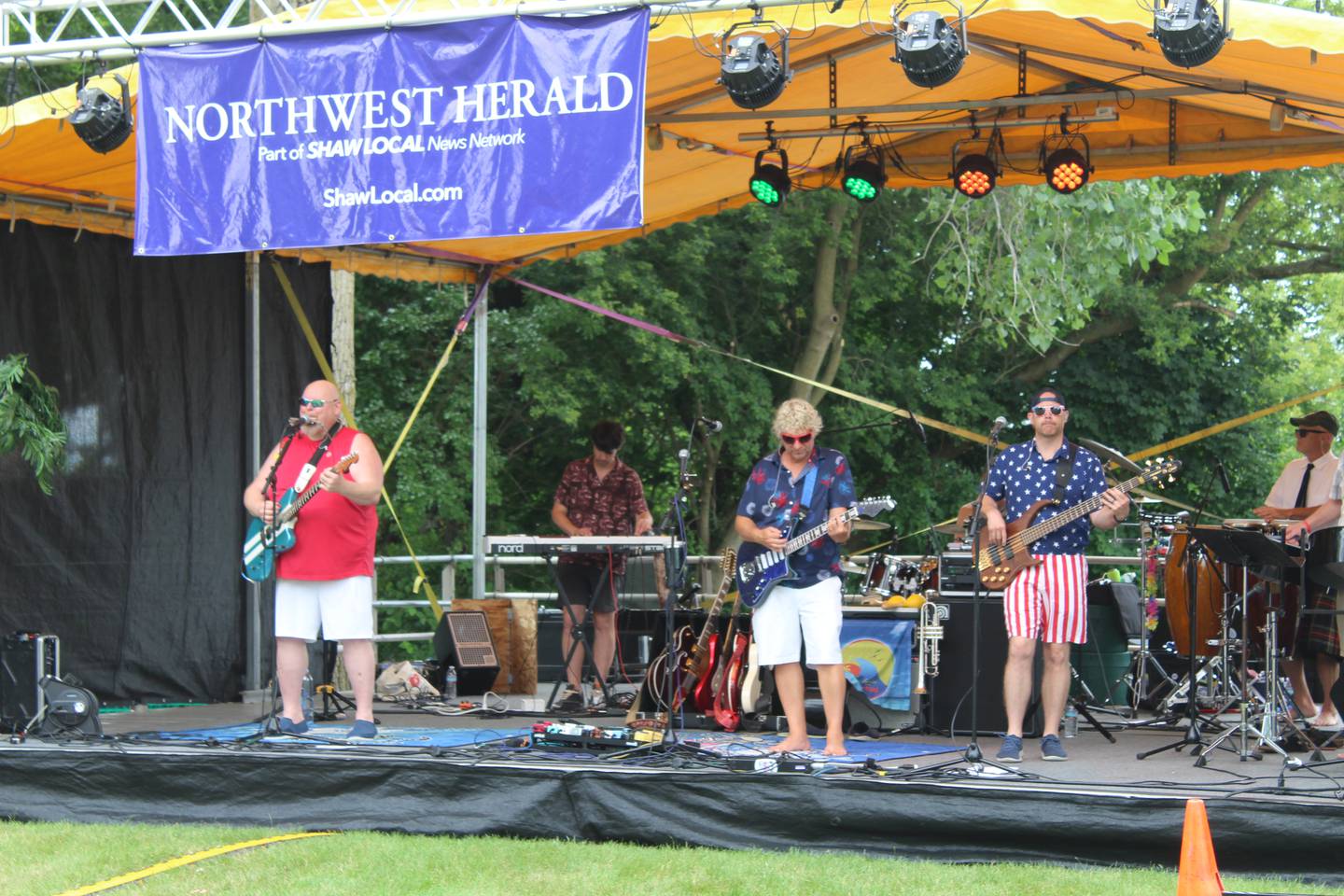 Johnny Russler & The Beach Bum Band perform at Lakeside Festival at the Dole Mansion in Crystal Lake July 4, 2024.