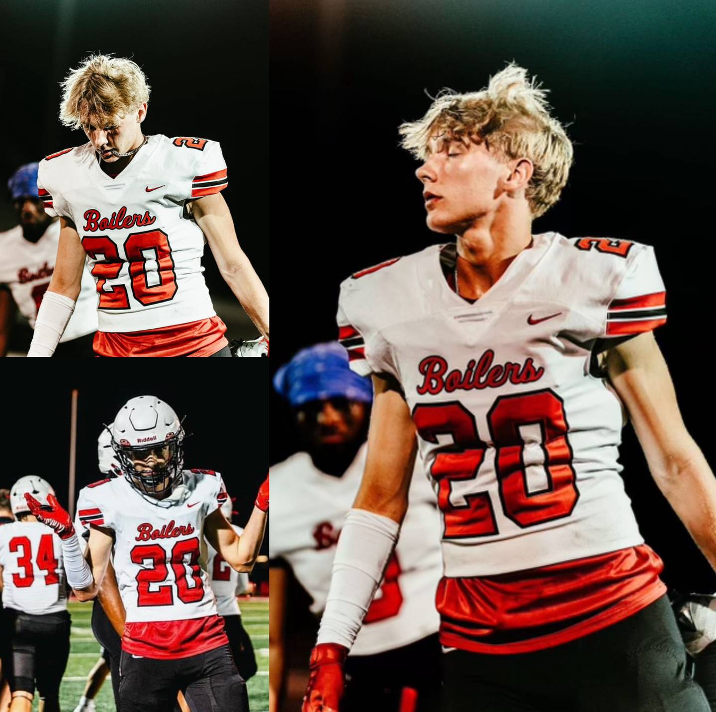 Caleb Outerbridge is shown photographed in his Bradley-Bourbonnais Community High School football uniform his junior year.