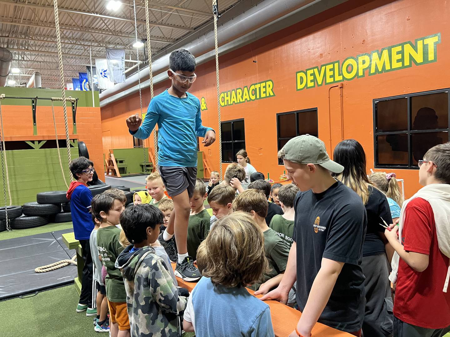 Exercises emphasize teamwork at Hot Ground Gym in Libertyville.