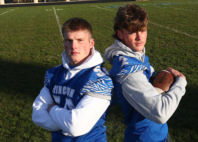 Princeton's Drew Harp and Teegan Davis are the 2021 Bureau County Republican players of the year.