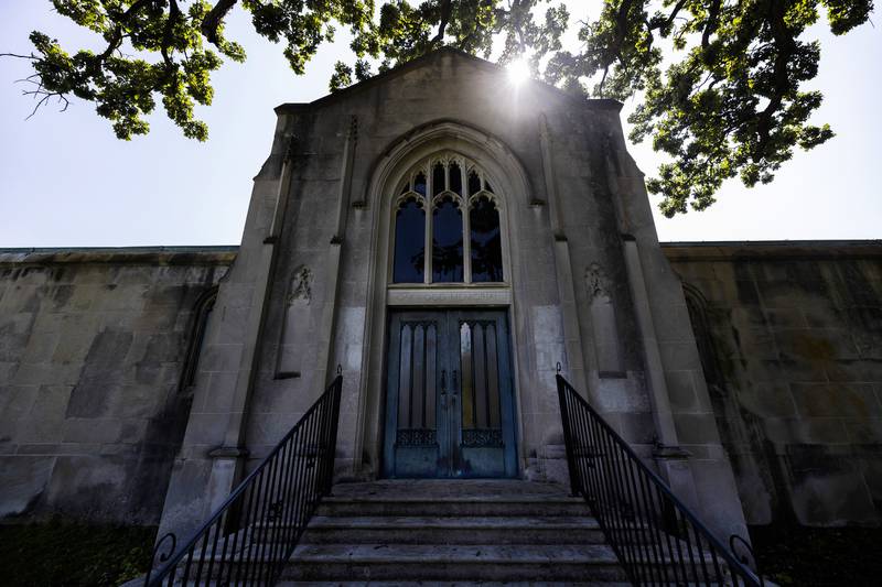 The mausoleum at Dixon’s Oakwood Cemetery is pictured Thursday, Aug. 14, 2025.